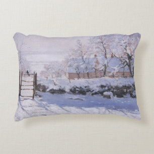 Pillow Claude Monet The Magpie Winter Snow Bird