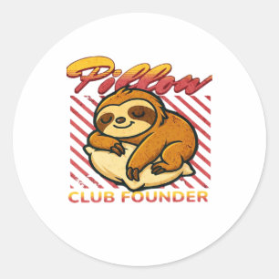 Pillow Club Founder Classic T-Shirt Classic Round Sticker