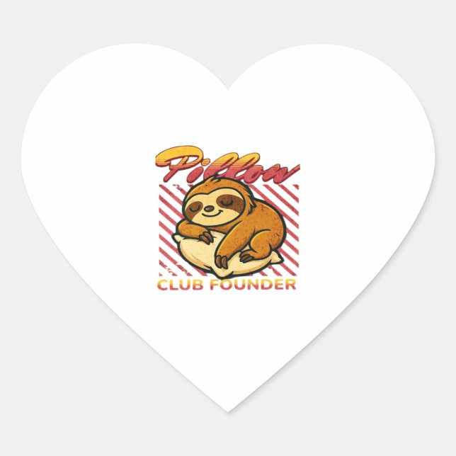 Pillow Club Founder Classic T-Shirt Heart Sticker (Front)