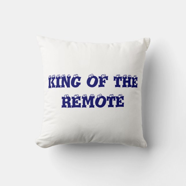 Pillow-Comical King of the Remote Cushion (Front)