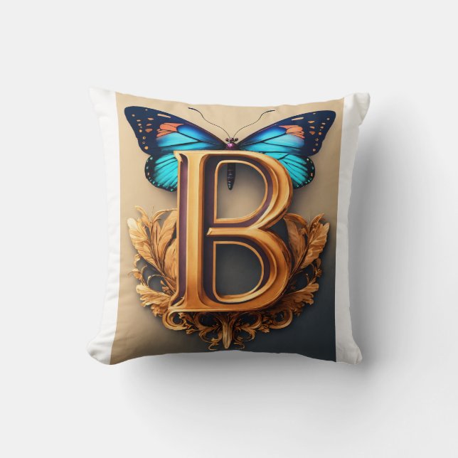  Pillow Cover design Butterfly  (Front)