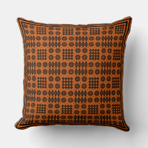 Pillow, Cushion Welsh Tapestry Pattern, Brick Red