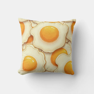  Pillow cushion with fried egg pattern