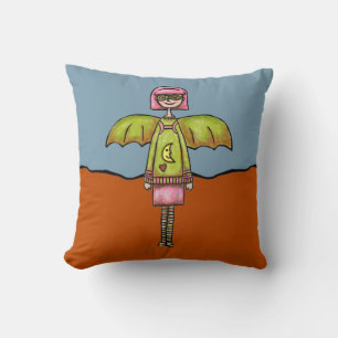 Pillow, Cute Bat Girl Costume Cushion