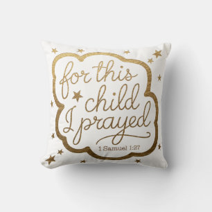 Pillow Décor featuring: Bible verse 1 Samuel 1:27