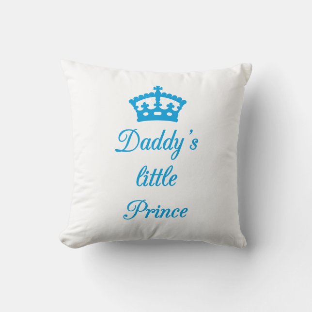 Pillow design Daddy's little prince with crown (Front)
