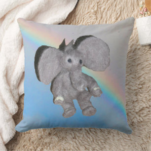 Pillow - Elephant and Rainbow