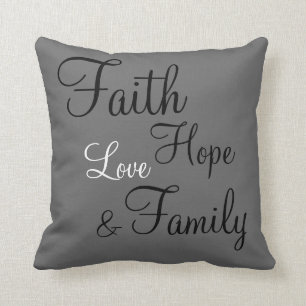 Pillow - Faith Hope Love Family