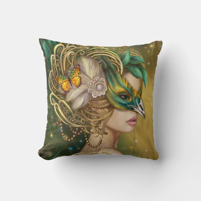 Pillow  Fantasy Woman bird (Front)