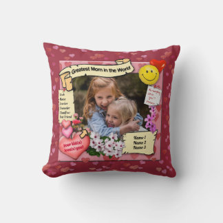 Pillow for greatest Mum w/photo(s)