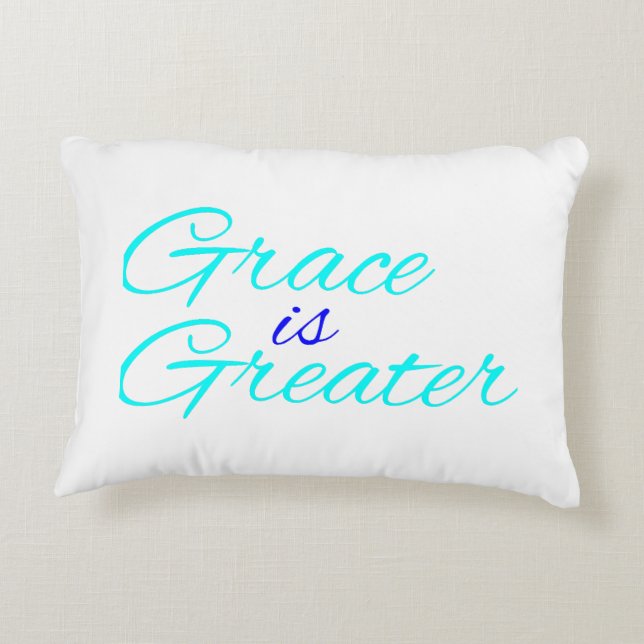 Pillow - Grace is Greater (Back)