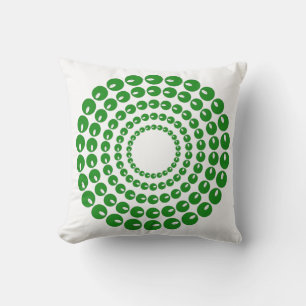 Pillow - Green Beads in Concentric Circles