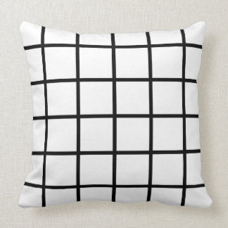 Pillow - "Grid" - Black and white