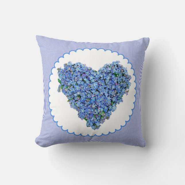 Pillow heart of forget flower (Front)