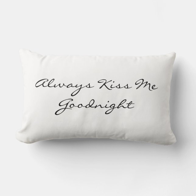 Pillow: Hugs wanted/ always kiss me goodnight Lumbar Cushion (Front)