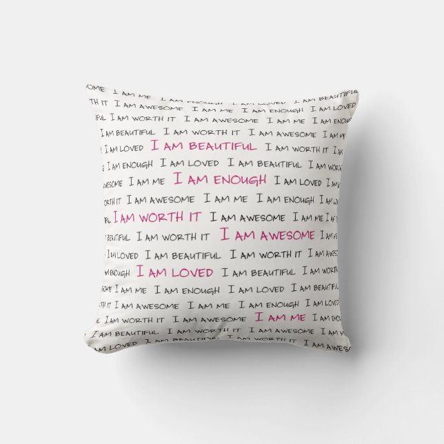 Pillow - I am beautiful, I am enough, I am worth.. (Front)
