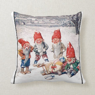 Pillow, Laughing Elves, Gifts, and Snow Cushion