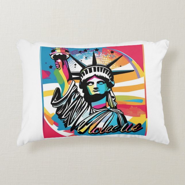 Pillow: Liberty's Voice Calls Decorative Cushion (Front)