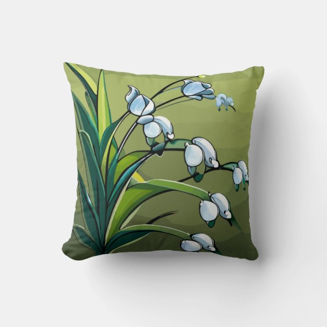 pillow: Lovely Lily: Delicate Dance of Springtime Cushion (Front)