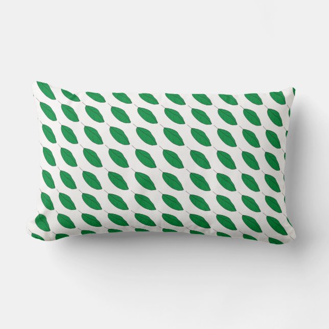 Pillow (lumbar) - Green Leaves (Front)