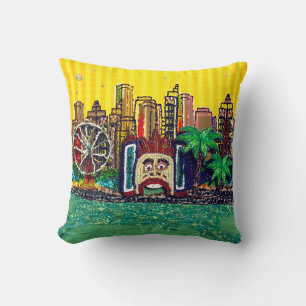 Pillow Luna Park Yellow Stripe Sky