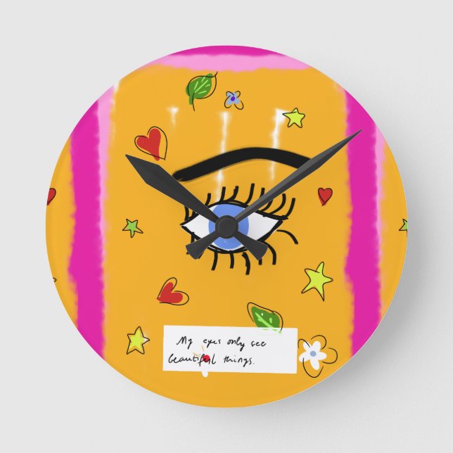 Pillow  modern home decor round clock (Front)