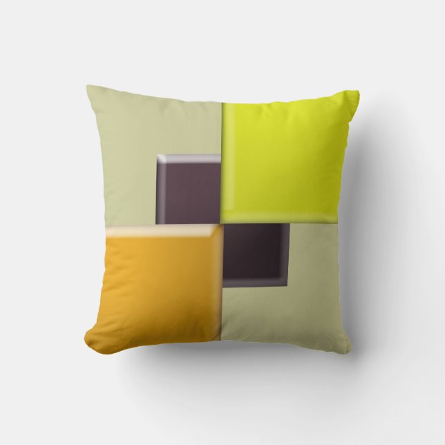 Pillow - Modernistic Overlapping Squares (Front)