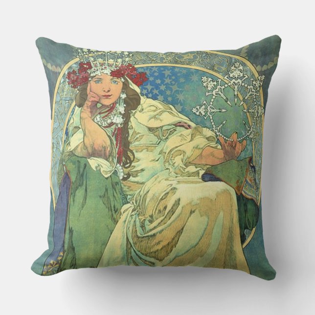 Pillow Mucha Alfons Princezna Hyacinta 1911 (Front)