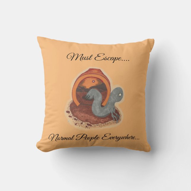 Pillow- must Escape- Potted creature Cushion (Front)