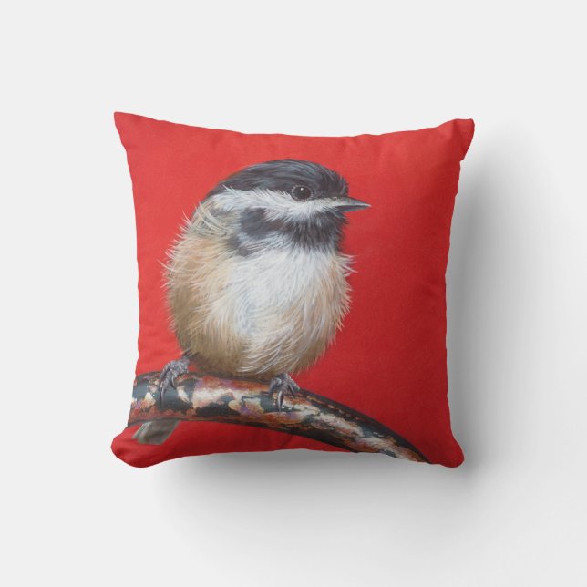Pillow "My Little Chickadee" by Camille Engel (Front)