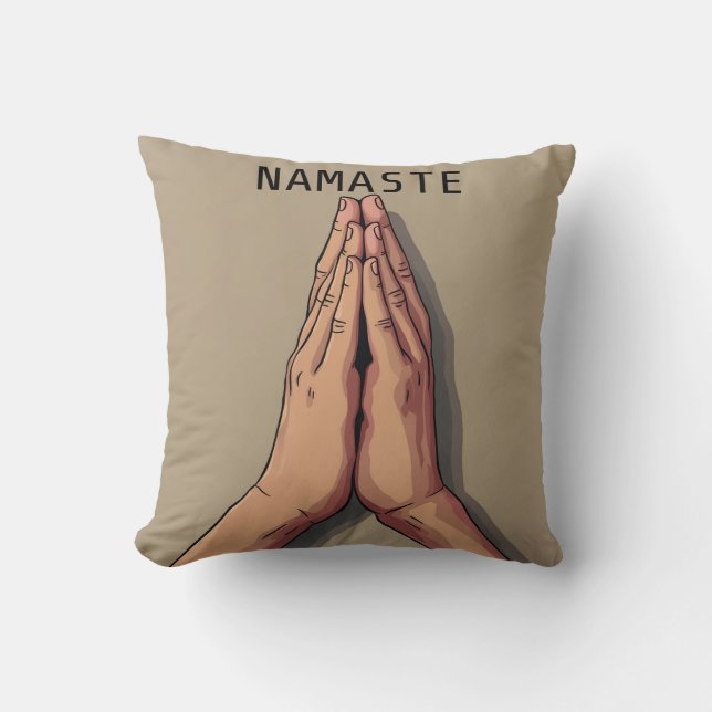 Pillow /Namaste hand yoga Pillow (Front)