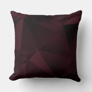 Pillow Plum Faceted Geometric Diamond Throw