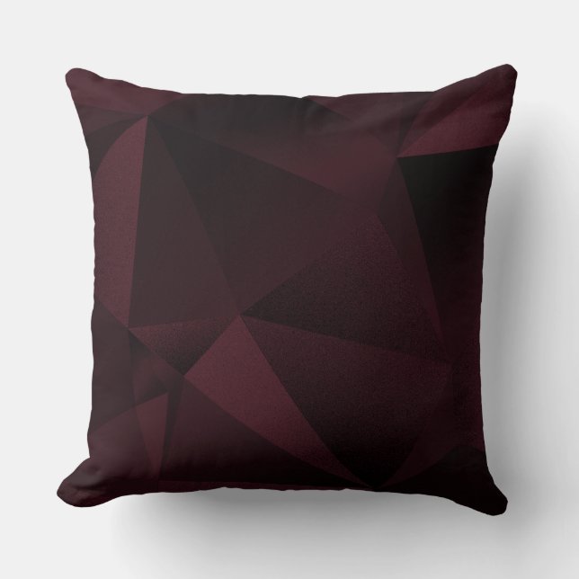 Pillow Plum Faceted Geometric Diamond Throw (Front)