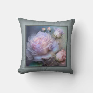 Pillow - romantic floral, rose flower, pink rose