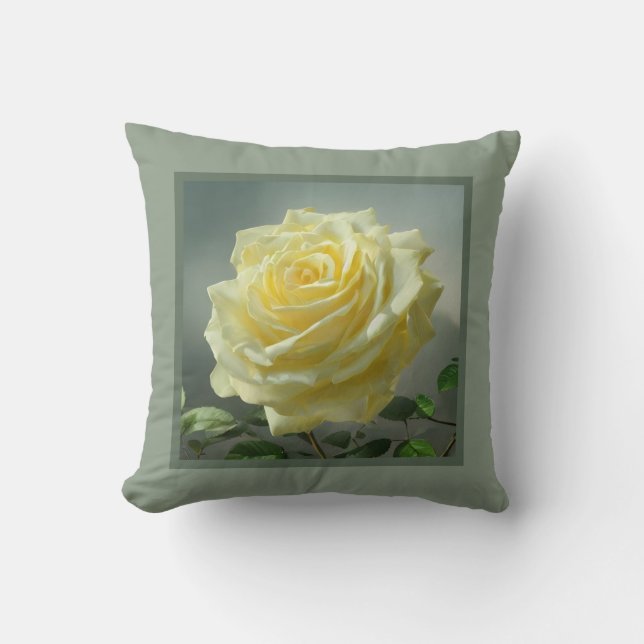 Pillow - romantic floral, rose flower, rose (Front)