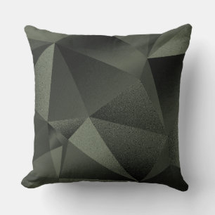 Pillow Sage Faceted Geometric Diamond Throw