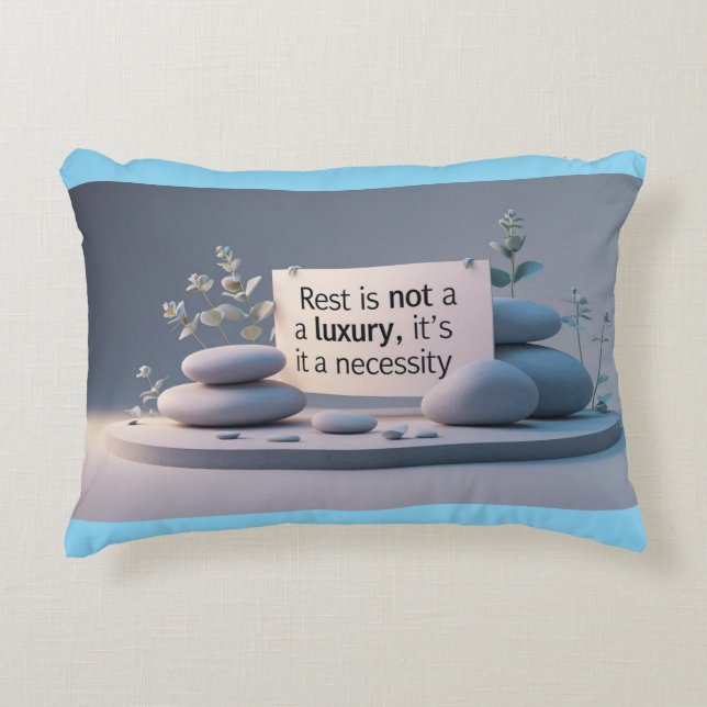 Pillow - Self-Care Quote Throw Pillow (Front)