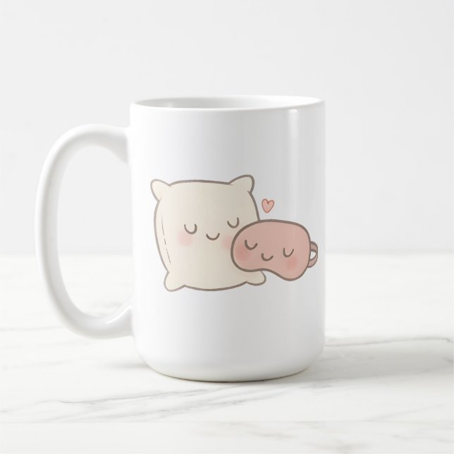 Pillow & Sleep Mask Coffee Mug (Left)