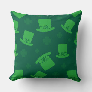 Pillow St Patricks Day Leprechaun Hat Green Throw