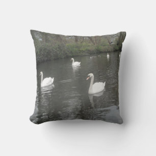 Pillow Swans Swimming