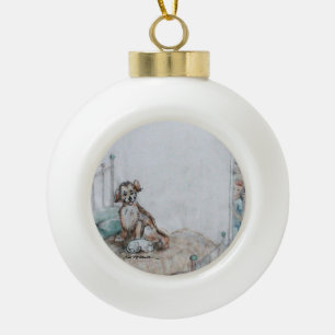 Pillow Talk By Hevener Ceramic Ball Christmas Ornament