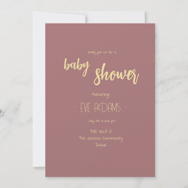Pillow Talk Collection Baby Shower Invitation (Front)