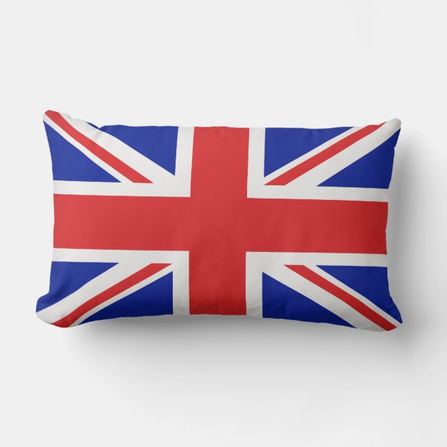 Pillow-Throw Pillow-British Flag Lumbar Cushion (Front)