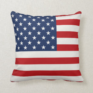 Pillow-Throw Pillow-USA Flag Cushion