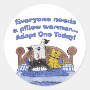 Pillow Warmers Classic Round Sticker