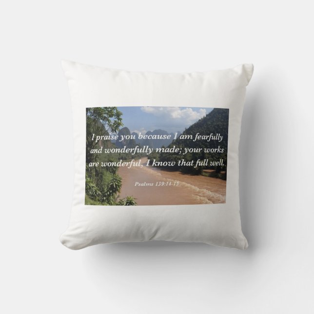 Pillow with a bible verse (Front)