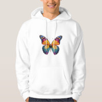 Pillow with a design of a colorful Butterfly.
