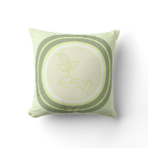 Pillow With Botanical Illustration