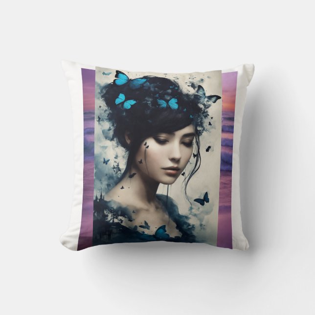 pillow with butterflies (Front)