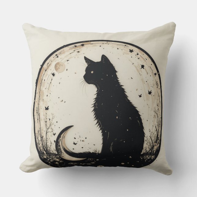 Pillow with cat  (Front)